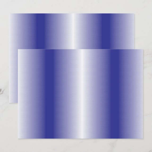 Ein kompliziertes, blaues geometrisches Muster mit Einladung (Vorne/Hinten)