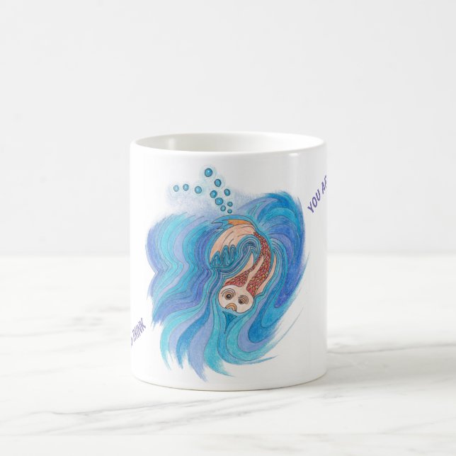 Ein kompliziertes FISH-Design auf einer Tasse (Mittel)