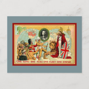 Ein König, eine Flagge, eine Flotte, ein Imperium Postkarte