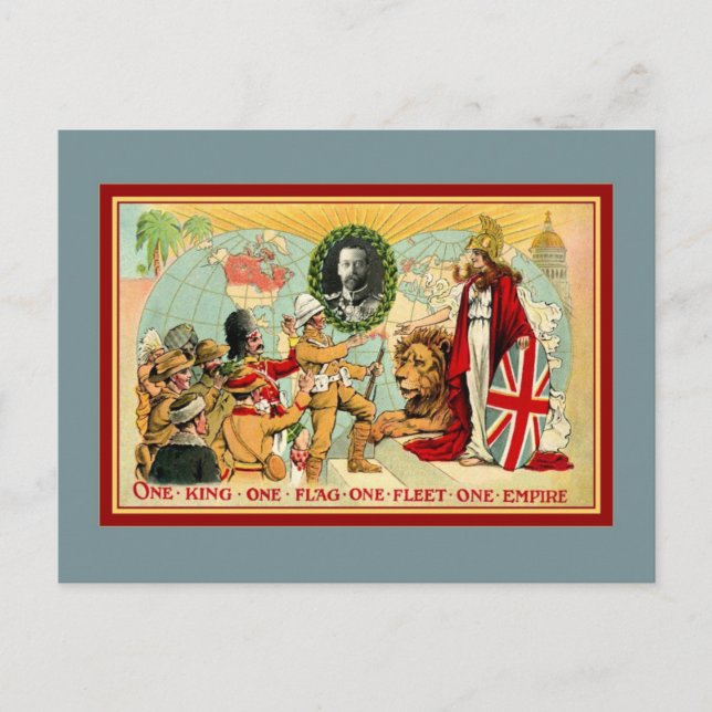 Ein König, eine Flagge, eine Flotte, ein Imperium Postkarte (Vorderseite)