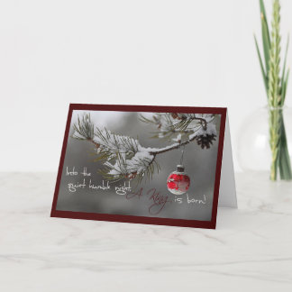 Ein König ist geboren Feiertagskarte