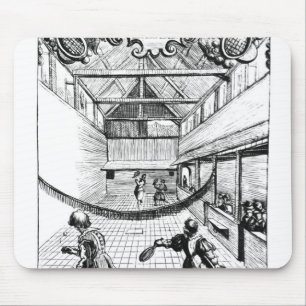 Ein königliches Spiel von Tennis in Jeu de Paume Mousepad