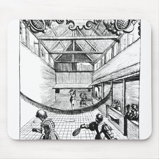 Ein königliches Spiel von Tennis in Jeu de Paume Mousepad (Vorne)