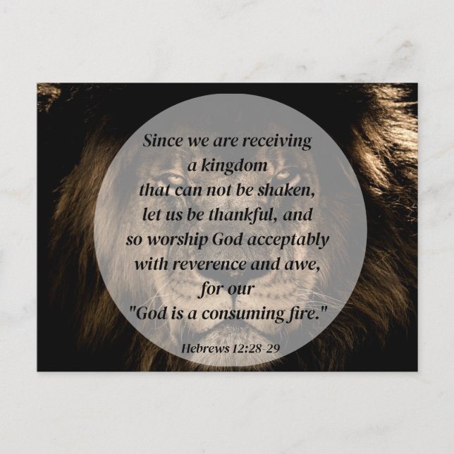 Ein Königreich, das nicht erschüttert werden kann Postkarte (Vorderseite)