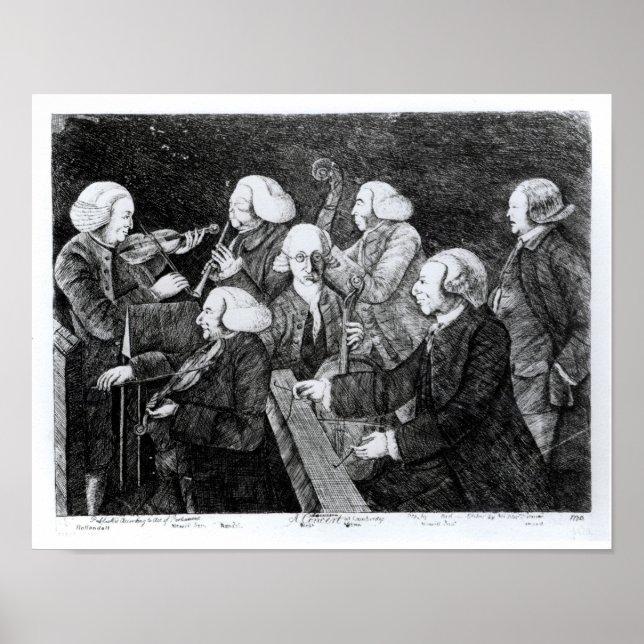 Ein Konzert in Cambridge, 1770 Poster (Vorne)