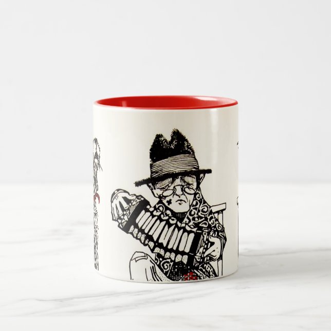 Ein Konzert-Party mit Hundekrähen-alter Zweifarbige Tasse (Mittel)