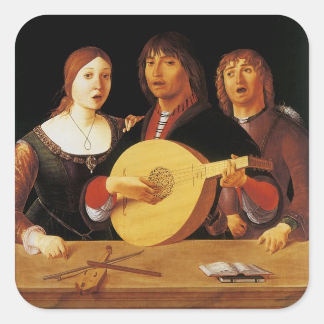 Ein Konzert Quadratischer Aufkleber (Vorderseite)