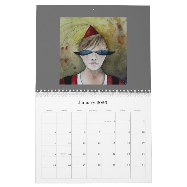 Ein Kopf voll von Whimsey Kalender