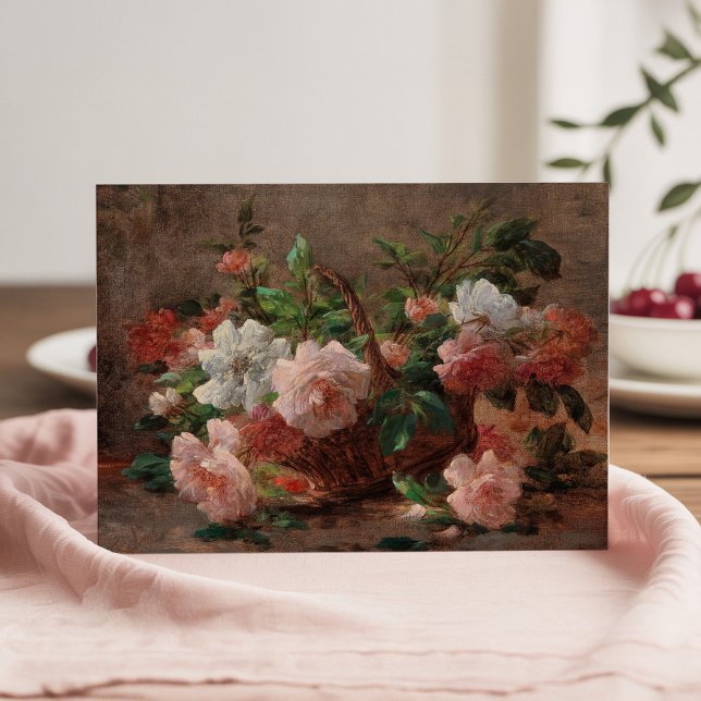 Ein Korb mit Rose | Eugene Petit Karte (Von Creator hochgeladen)