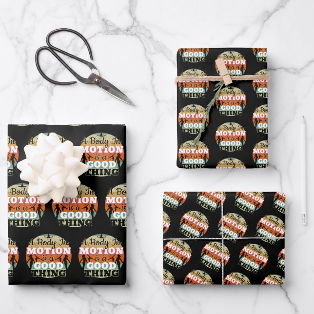 Ein Körper in Bewegung - Mädchen Gymnastik Mindset Geschenkpapier Set (Vorderseite)