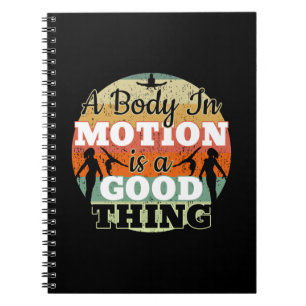 Ein Körper in Bewegung - Mädchen Gymnastik Mindset Notizblock