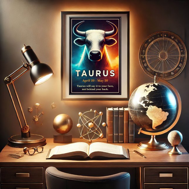Ein kosmisches Taurus Bull Zodiac Poster (Von Creator hochgeladen)
