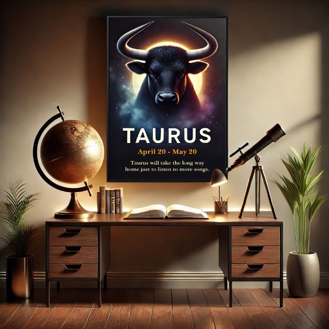 Ein kosmisches Taurus Bull Zodiac Poster (Von Creator hochgeladen)