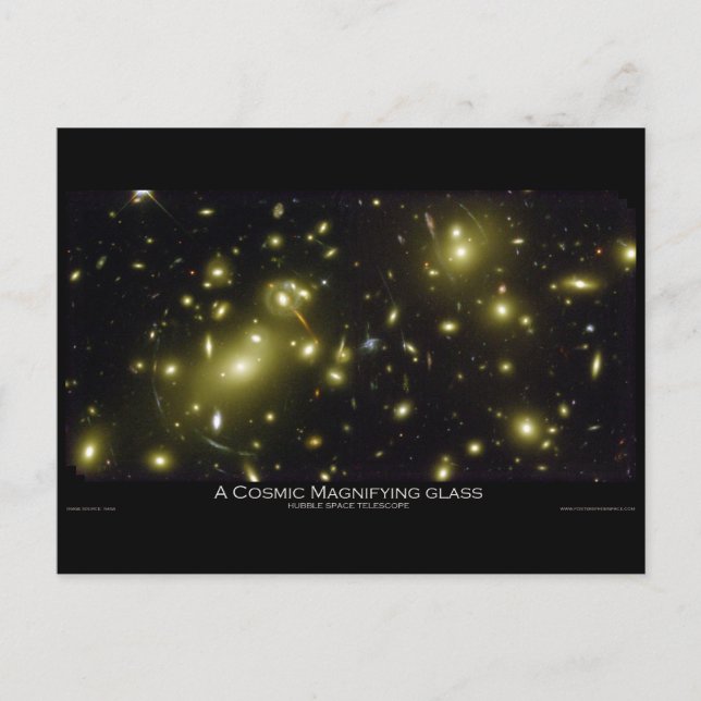 Ein kosmisches Wunderglas - Hubble-Weltraumtelesko Postkarte (Vorderseite)