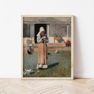 Ein krankes Huhn   Winslow Homer Poster