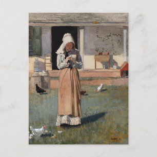 Ein krankes Huhn   Winslow Homer Postkarte