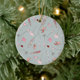 Ein kreisförmiger Schmuck mit hellgrauem Hintergru Keramik Ornament