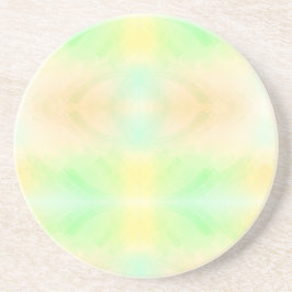 Ein kreisförmiger Teller mit einem weichen, pastel Getränkeuntersetzer