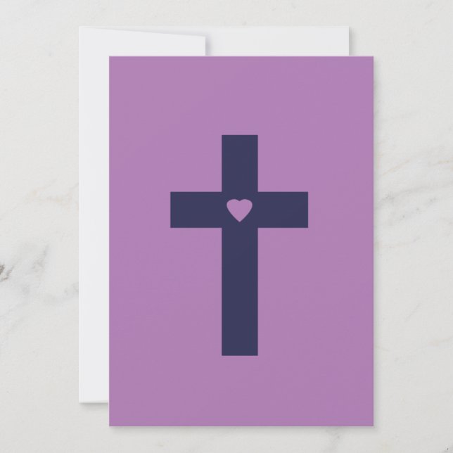 Ein Kreuz mit Herz Einladung (Vorderseite)