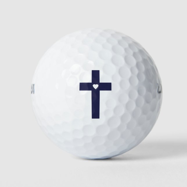 Ein Kreuz mit Herz Golfball (Vorderseite)