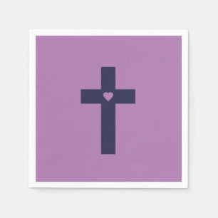 Ein Kreuz mit Herz Heilige Liebeskunst Serviette