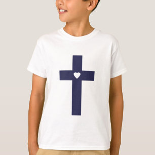 Ein Kreuz mit Herz Heilige Liebeskunst T-Shirt