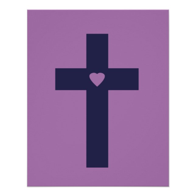Ein Kreuz mit Herz Poster (Vorderseite)