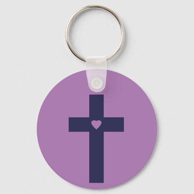 Ein Kreuz mit Herz Schlüsselanhänger (Vorderseite)