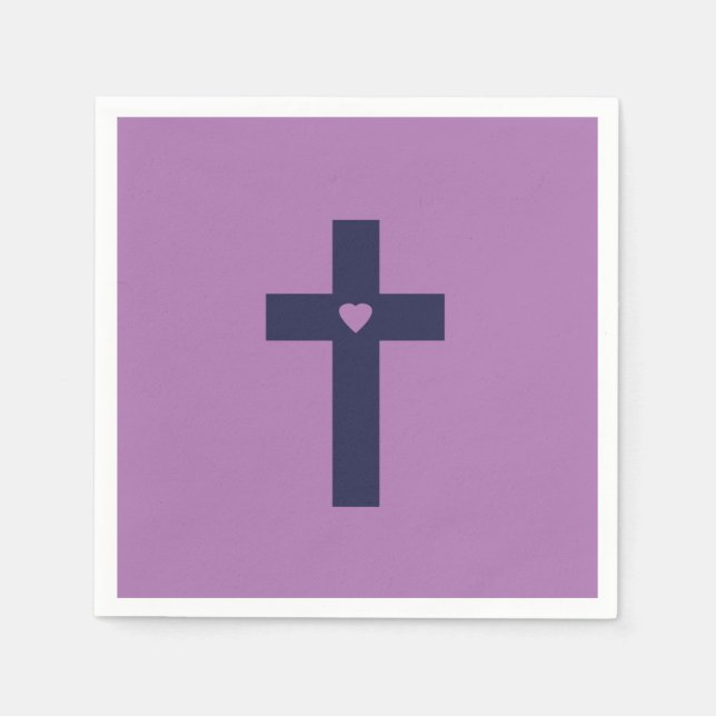 Ein Kreuz mit Herz Serviette (Vorderseite)