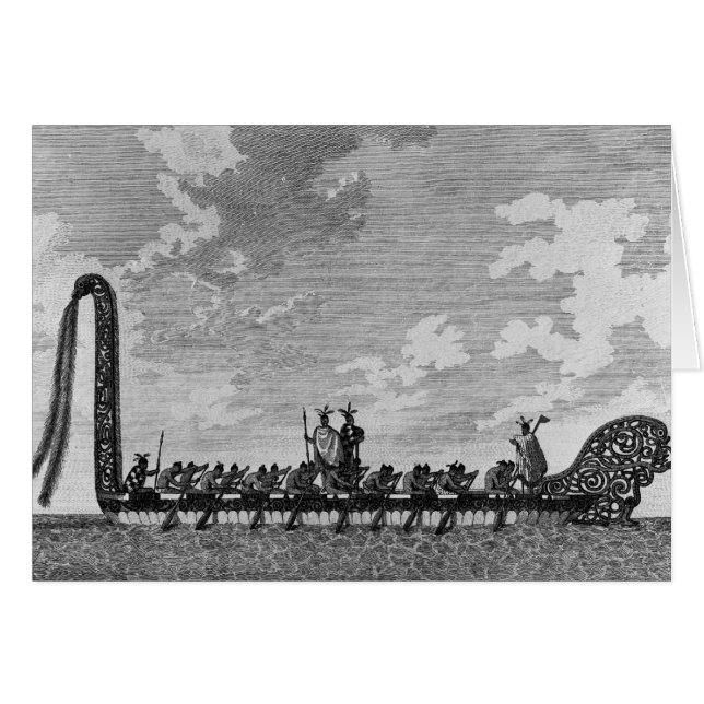 Ein Kriegs-Kanu von Neuseeland (Vorderseite (Horizontal))