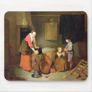 Ein Küchen-Innenraum, 17. Jahrhundert Mousepad