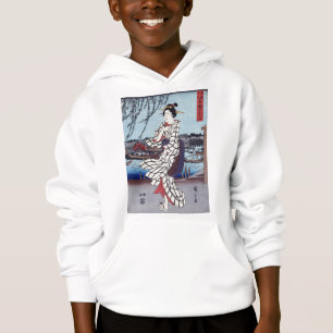 Ein kühler Sommerabend an der Brücke, Utagawa Hiro Hoodie