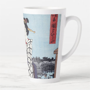 Ein kühler Sommerabend an der Brücke, Utagawa Hiro Milchtasse