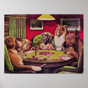 Ein kühner Bluff, Hunde spielen Poker, Poster