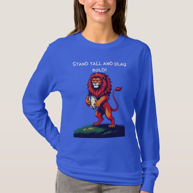 Ein kühner roter Löwe Rampant erhebt sich T-Shirt (Vorderseite)