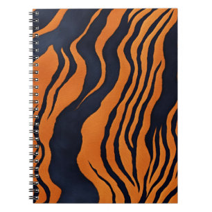 Ein kühnes Notebook mit beeindruckenden Tigerstrei Notizblock