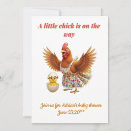 Ein Küken ist auf dem Weg Einladung