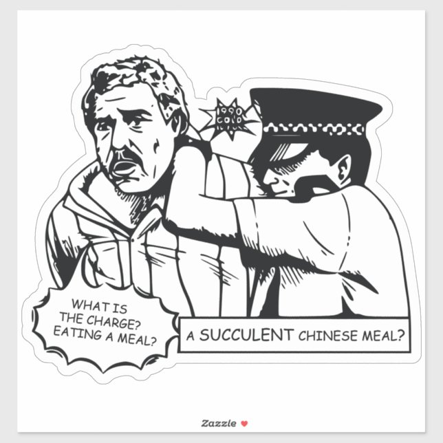 Ein kulentes chinesisches Essen Aufkleber (Blatt)