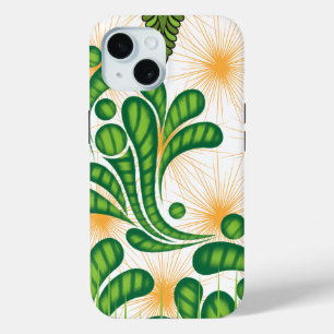 Ein künstlerisches Muster in Grün und Gold, das ei Case-Mate iPhone Hülle