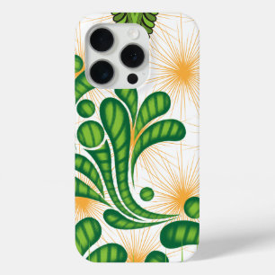 Ein künstlerisches Muster in Grün und Gold, das ei Case-Mate iPhone Hülle