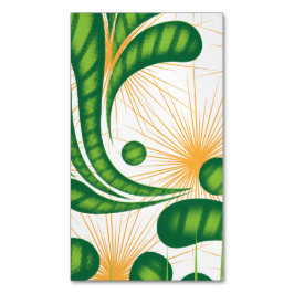 Ein künstlerisches Muster in Grün und Gold, das ei Magnetische Visitenkarte