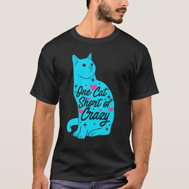 Ein Kurze verrückter, grafischer Katzen-Besitzer H T-Shirt (Vorderseite)