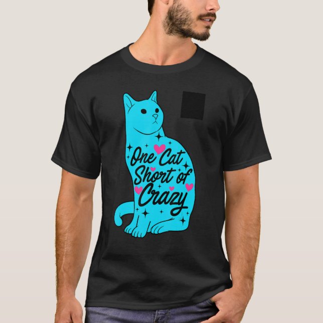 Ein Kurze verrückter, grafischer Katzen-Besitzer H T-Shirt (Vorderseite)