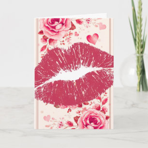 Ein Kuss für dich am Valentinstag Feiertagskarte