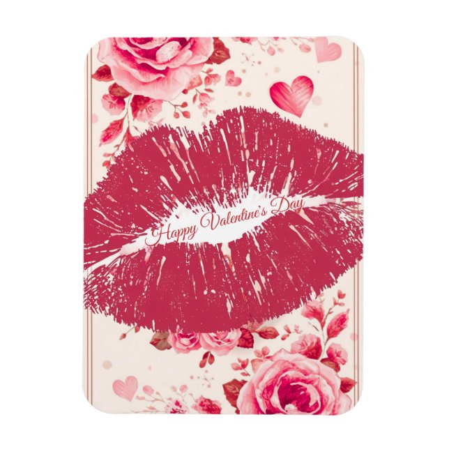 Ein Kuss für dich am Valentinstag Magnet (Vertikal)