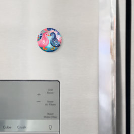 "Ein Kuss in Feathers" Glücklicher Valentinstag Magnet