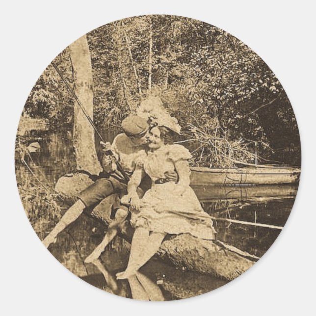 Ein Kuss stehlen Runder Aufkleber (Vorderseite)