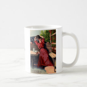 Ein Kuss viktorianische Postkarten-Tasse Tasse