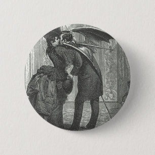 Ein Kussviktorianischer/gotischer Winged Vampire Button
