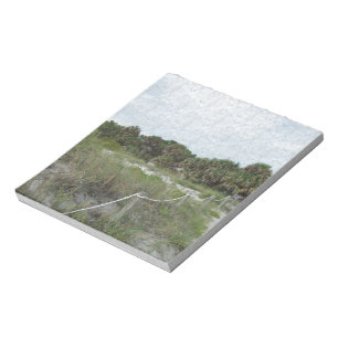 Ein Küstenweg in Blue Spruce Textur Notizblock